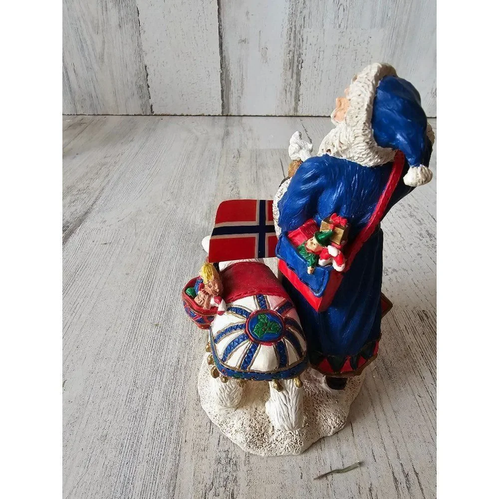 May Scandinavian Santa around world polar bear statue figurine 1994 vintage clas